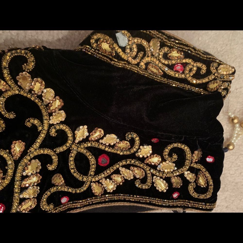 Black Velvet Heavy Work Blouse - Picture 5 of 5
